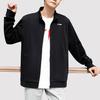 Li Ning Casual Sports Logo Stand Collar Jacket Men Jacket Black AWDQ999-1