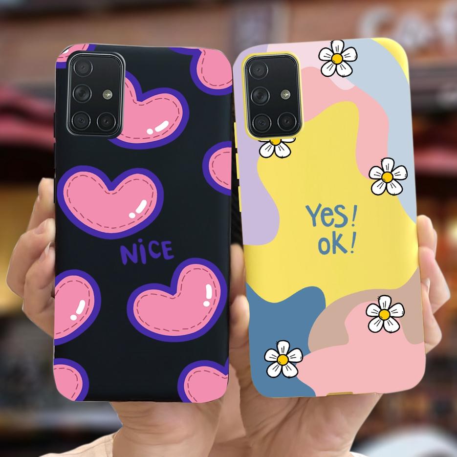 For Samsung Galaxy A31 A41 A51 A71 Case Cute Art Painted Back Cover Soft TPU Phone Case For Samsung A315 A415 A515 A715 F Bumper