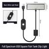 Aquarium Clip-On Light: Full Spectrum Plant & Algae Light with USB Smart Timer Switch