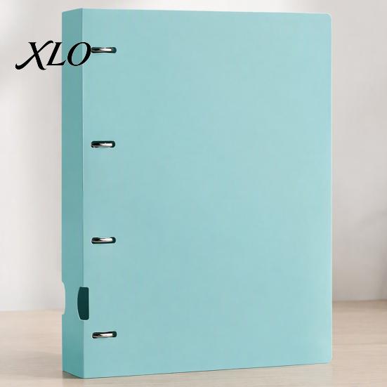 Large Capacity Document Folder 4-Hole Folder/A4 File Bag, Durable PP Portable Storage Lightweight Folder, Macaron Colors Organizer for Office