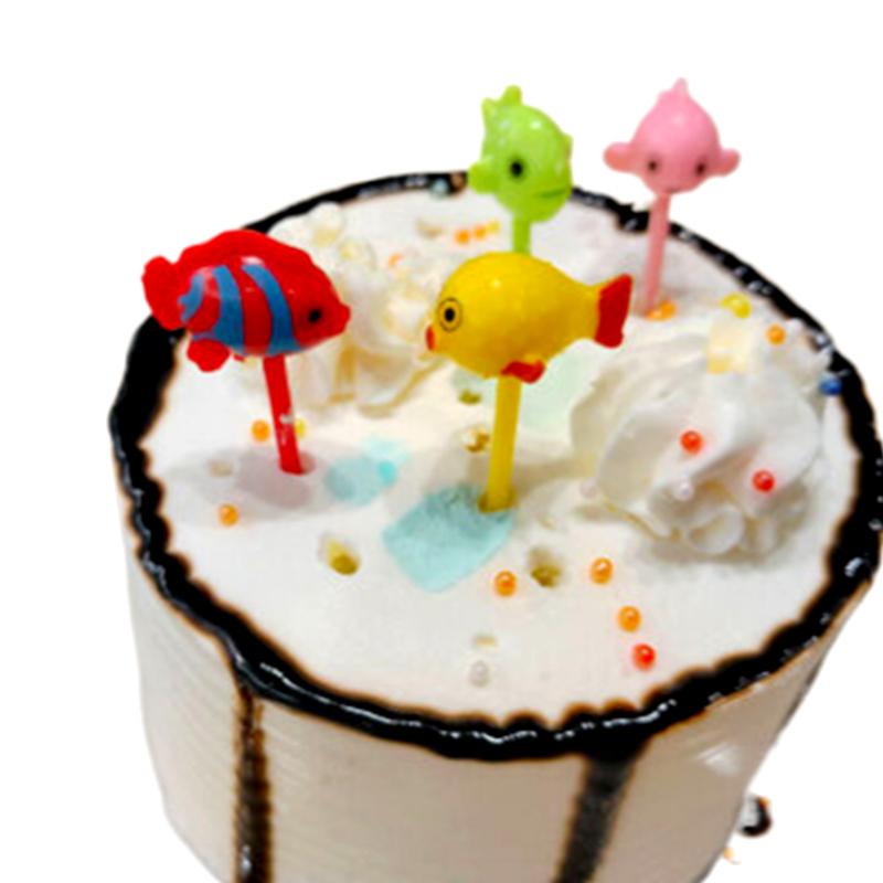 Cartoon Fruit Fork Toothpicks Cute Animal Food Selection Mini Lunch Box Decoration Children'S Food Supplement Tool