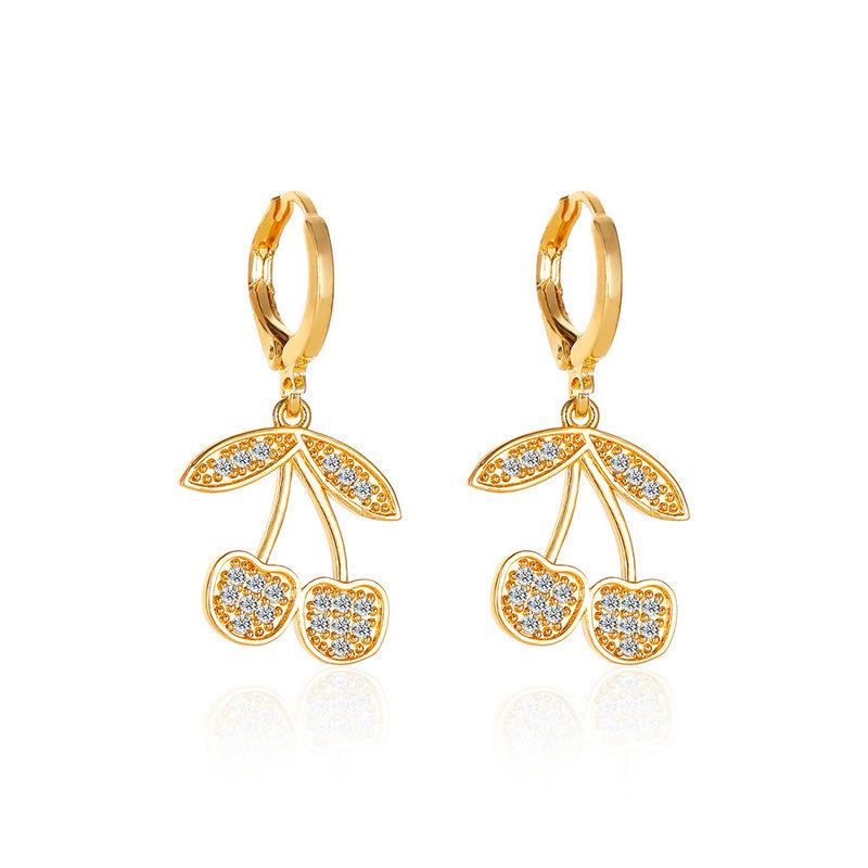 Pendientes Colgantes de Cereza Creativos de Moda - Estilo Europeo y Americano