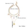 Elegant Faux Pearl Beaded Chain Necklace for Women Summer Ocean Style Seashell Starfish Fish Pendant Choker Vacation Jewelry