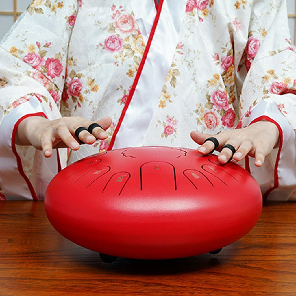 12Inches 8 Tune Tank Drums Tongue Drum With Drumsticks Carrying Bag Percussion Instruments Handpan Steel Hand Pan Drum