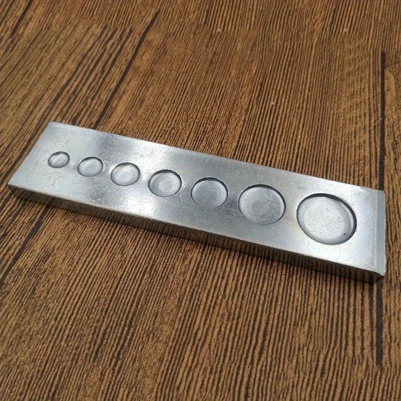 1PC 7 In 1 Bottom Plate Rivet Button Setter Die Base DIY Working Tool Hole Punch Snap Button Leather Craft Tools