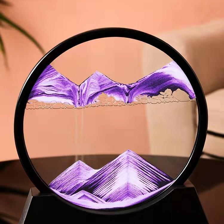 3D Песочные часы с ландшафтом: Креативная живопись текучим песком для дней рождения, офиса и декора рабочего стола