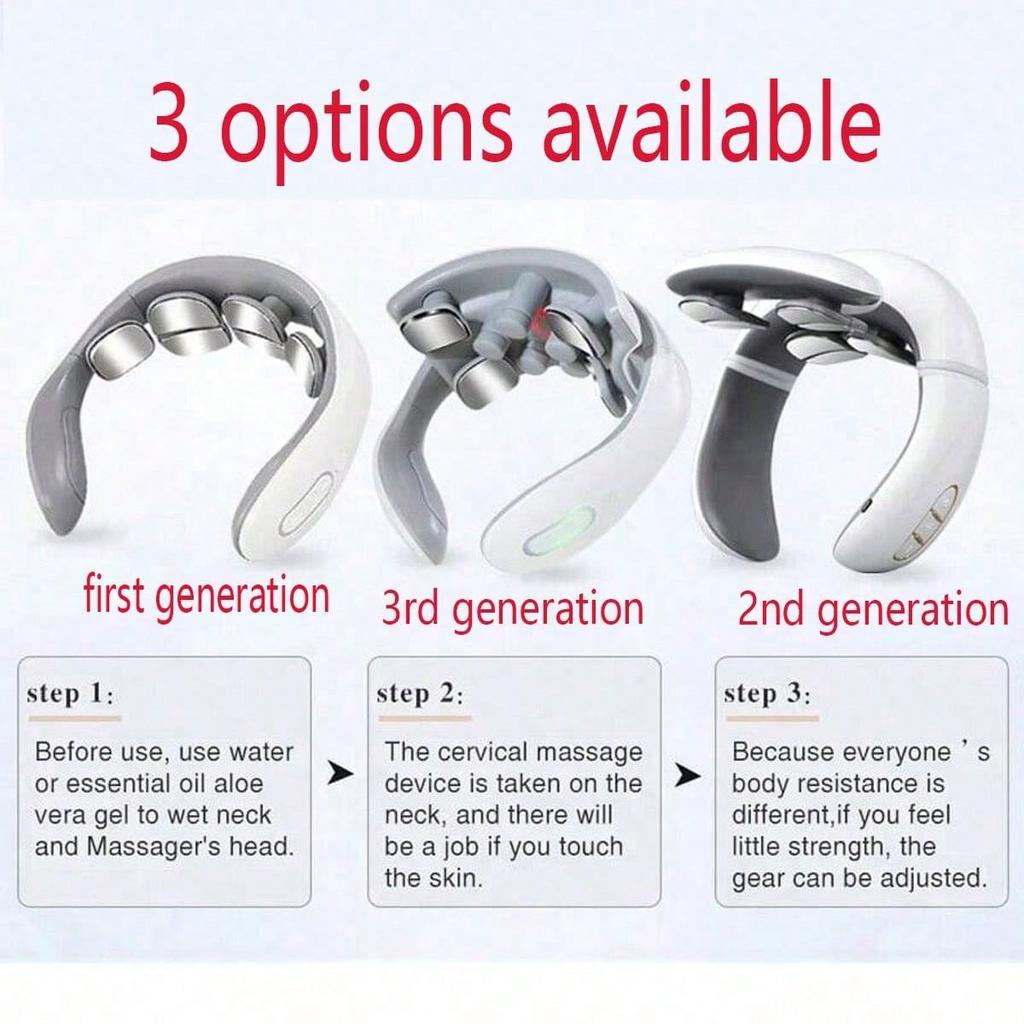 Intelligentes Elektrisches Wiederaufladbares Nackenmassagegerät mit Wärme-, Druck- und Pulsfunktion