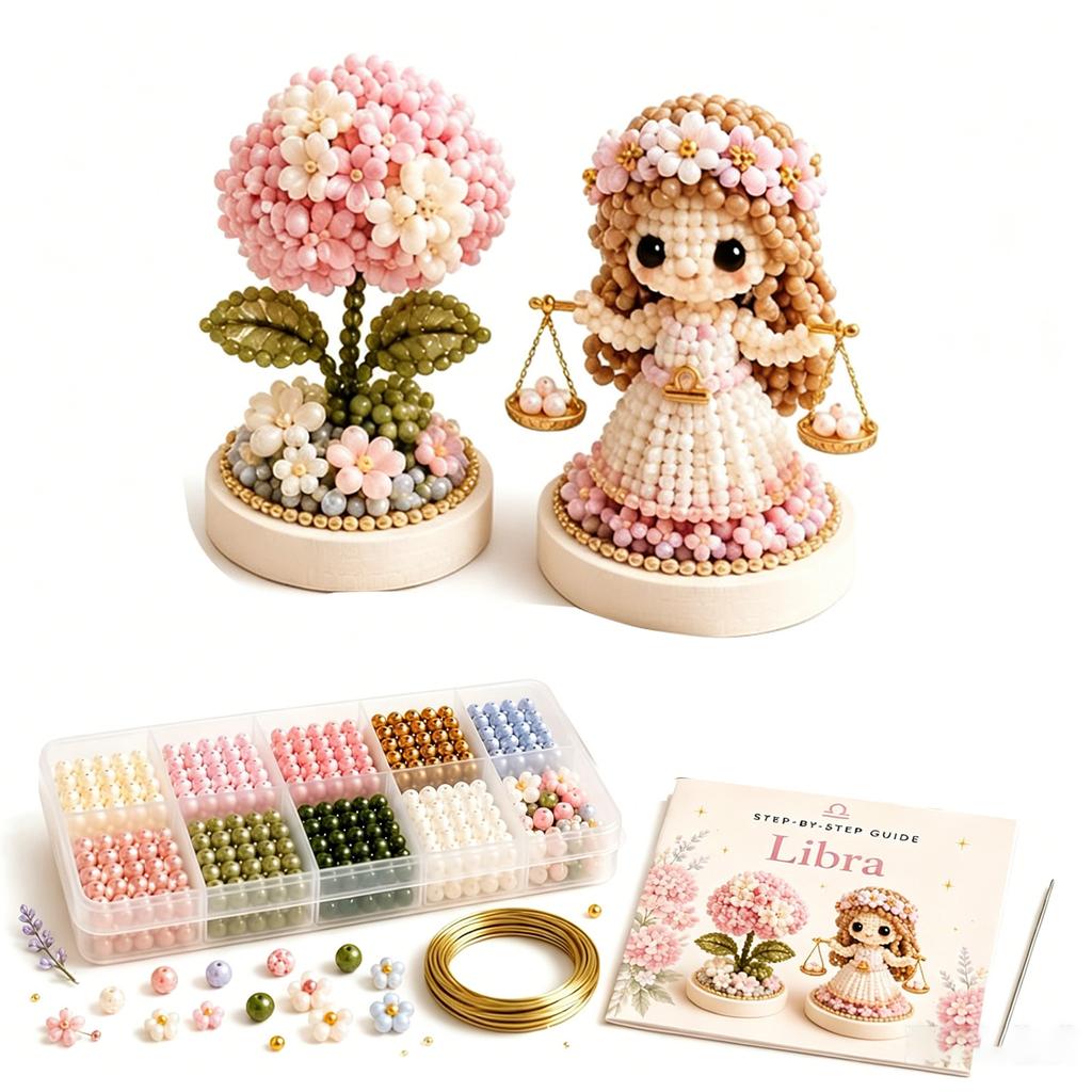 Teen Bead Craft Project 12 Zodiac Signs Kit DIY Beaded Garden 3D