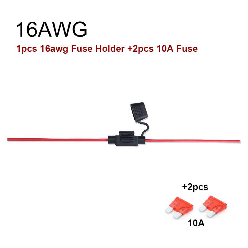Waterproof Mini Small Medium Auto Fuse Holder 16/14/12/10AWG Car Blade Fuse Wire Cable 10A 20A 30A 50A Fuse Power Socket Fuse Holders1