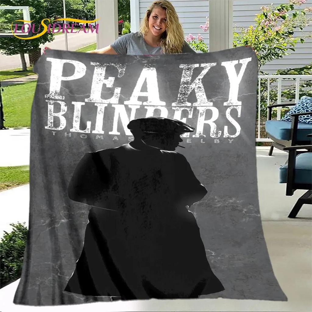 P-Coperta Morbida in Peluche Peaky Blinders Tommy Shelby,Coperta in Flanella Coperta Plaid per Soggiorno Camera da Letto Letto Divano Coperta da Picnic Bambino