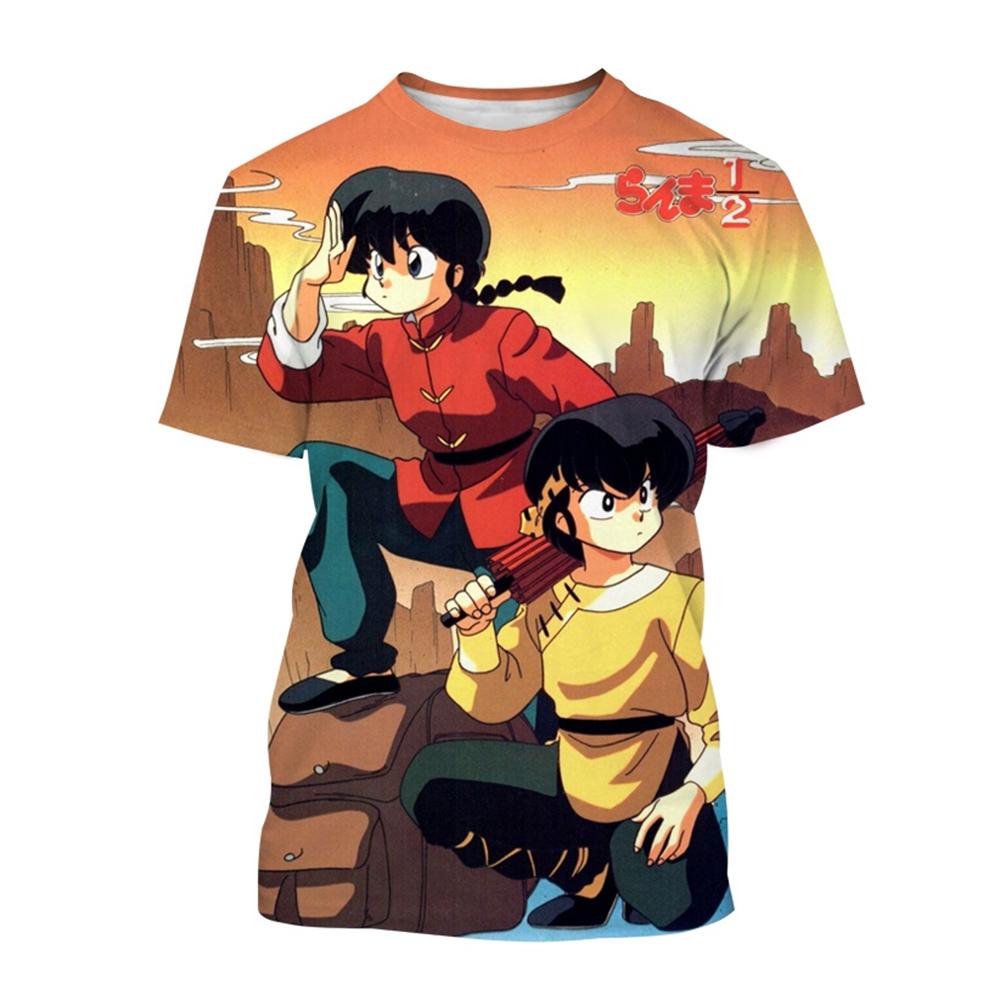

Японский аниме Ранма аниме персонаж повседневный милый унисекс 3D печатный персонаж короткий рукав футболка 6XL