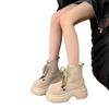 Frosted muffin thick-soled big-headed Martin boots autumn new retro small man heightening locomotive rhubarb boots