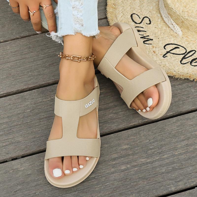 New  Summer Women's Wedge Slippers Plus Size Vintage Floral Roman Sandals for Women Lightweight Non-sliding Slide