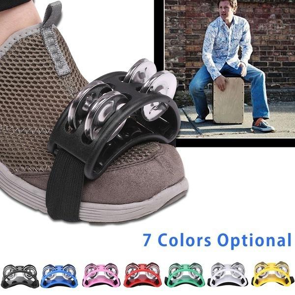 

7 Colors Lovely Foot Tambourine Percussion Musical Instrument Metal Jingle Bell