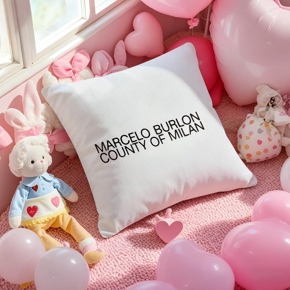 M-Marcelo Burlon Trend Brand Cushion Cover Pattern Printed Pillowcase for Living Room Sofa Cushion Cover & Bedroom Decor