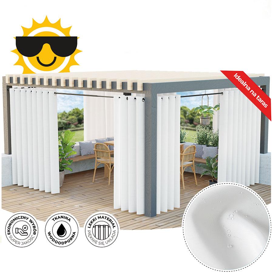 Gardenia - Ready-made Curtain with Eyelets - 140X220 Cm - White