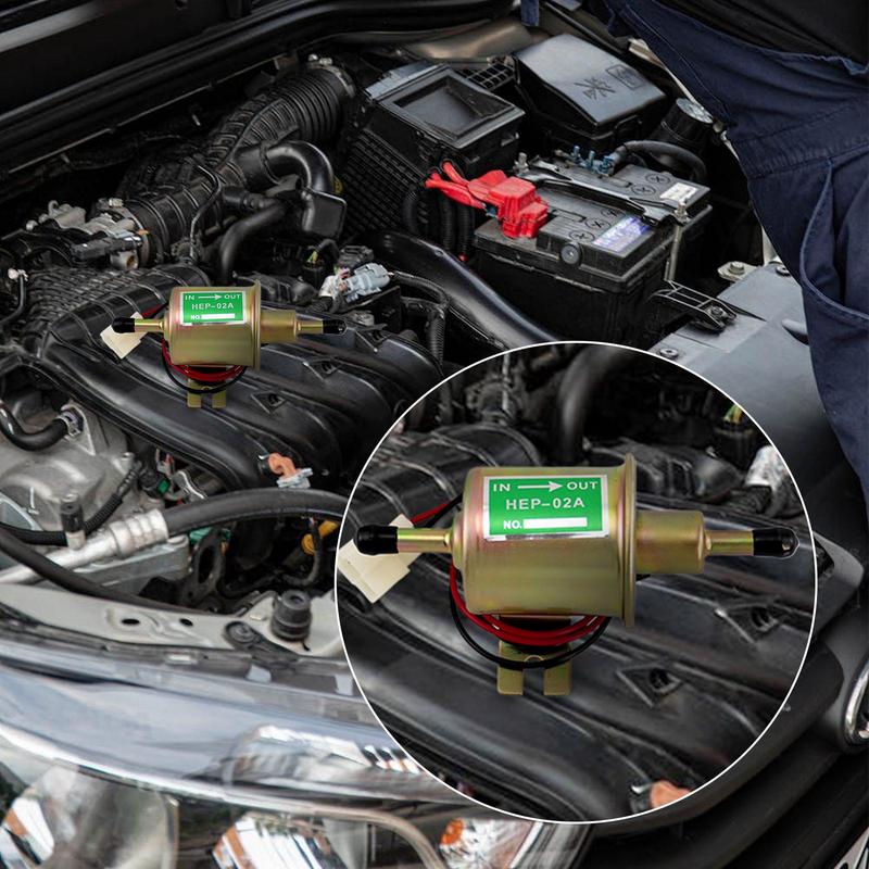 Universal Car External Electronic Fuel Pump 12V Low Pressure Diesel Petrol Gasoline  Low Pressure Carburetor Engine Pump