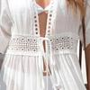 European & American Women's Lace Stitch Cardigan: New Seaside Vacation Sun Protection Cover-Up
