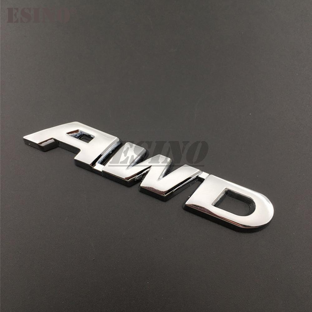 3D V6 AWD Car Metal Alloy Trunk Fender Adhensive Badge Body Tailgate Displaceme Emblem For Toyota Highlander V6