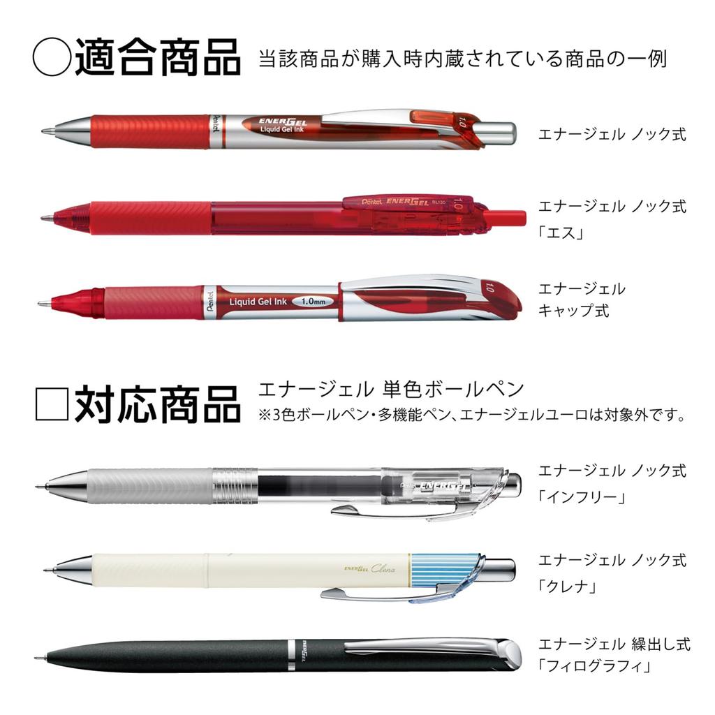 Pentel EnerGel Ballpoint Pen 10 pieces Refill, 1.0mm, XLR10-B, Red,