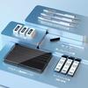 Four Candies Sharp Pencil Set Clear Case 0.5mm 3 Pieces HB Lead Refill 180 Eraser White Frost Students Drafting Writing
