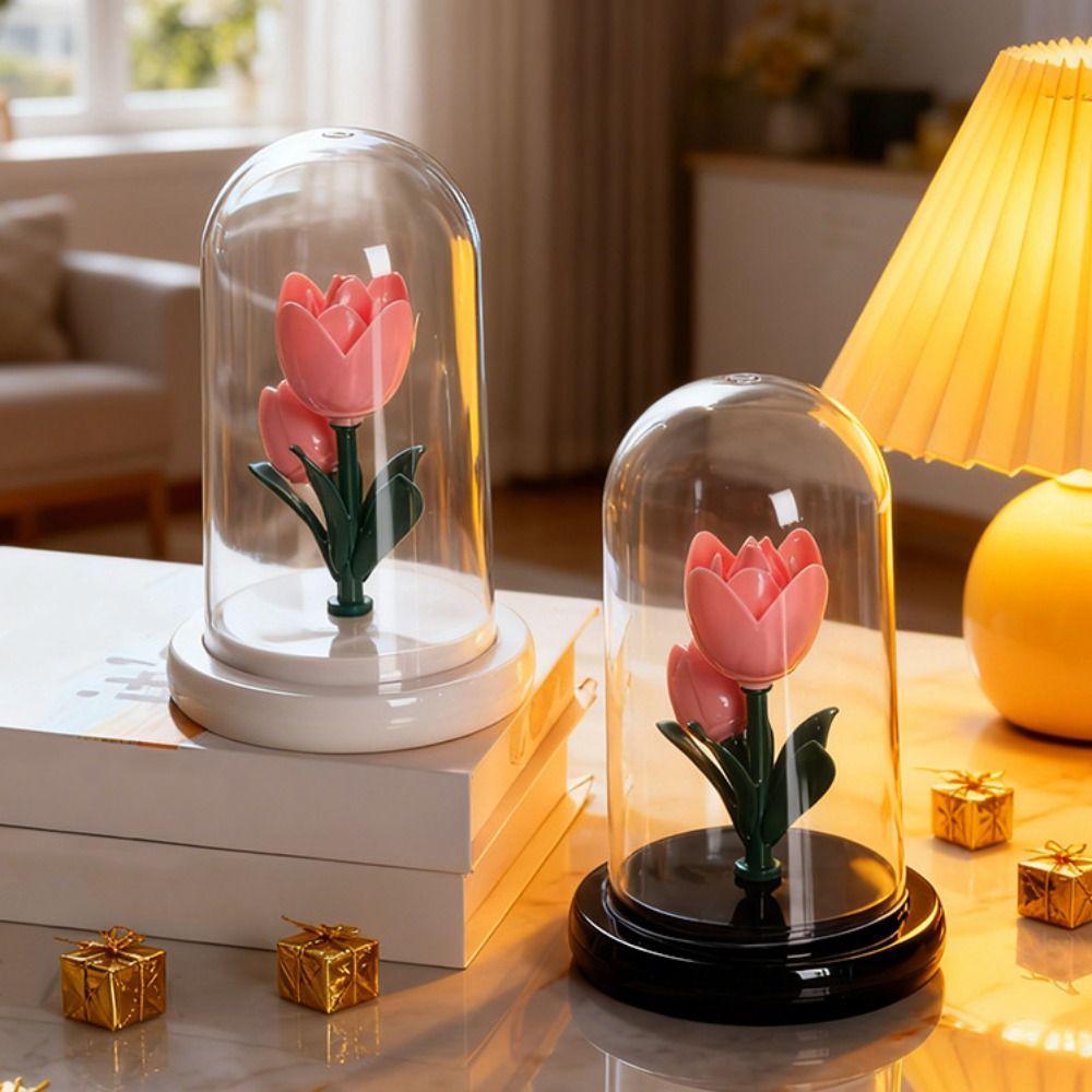 with Lampshade LED Flower Light Romantic Tulip Night Light Sleeping Lamp  Wedding Decor