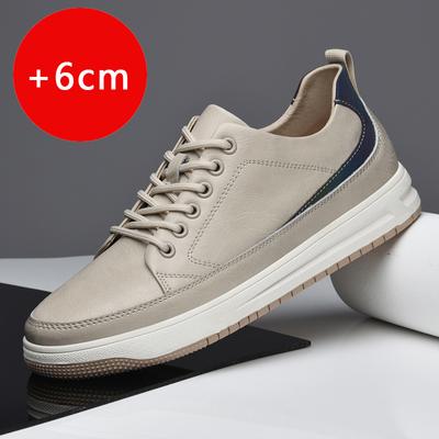 Brand New Men Sneakers Elevator Shoes Comfortable Leather Heightening Shoes For Men Insole 6cm Heels Casual Lift Height Shoe Man