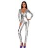 Versatile Women Sexy Unitard Spandex Lycra Bodysuit Shiny Metallic Skin Tight Costume