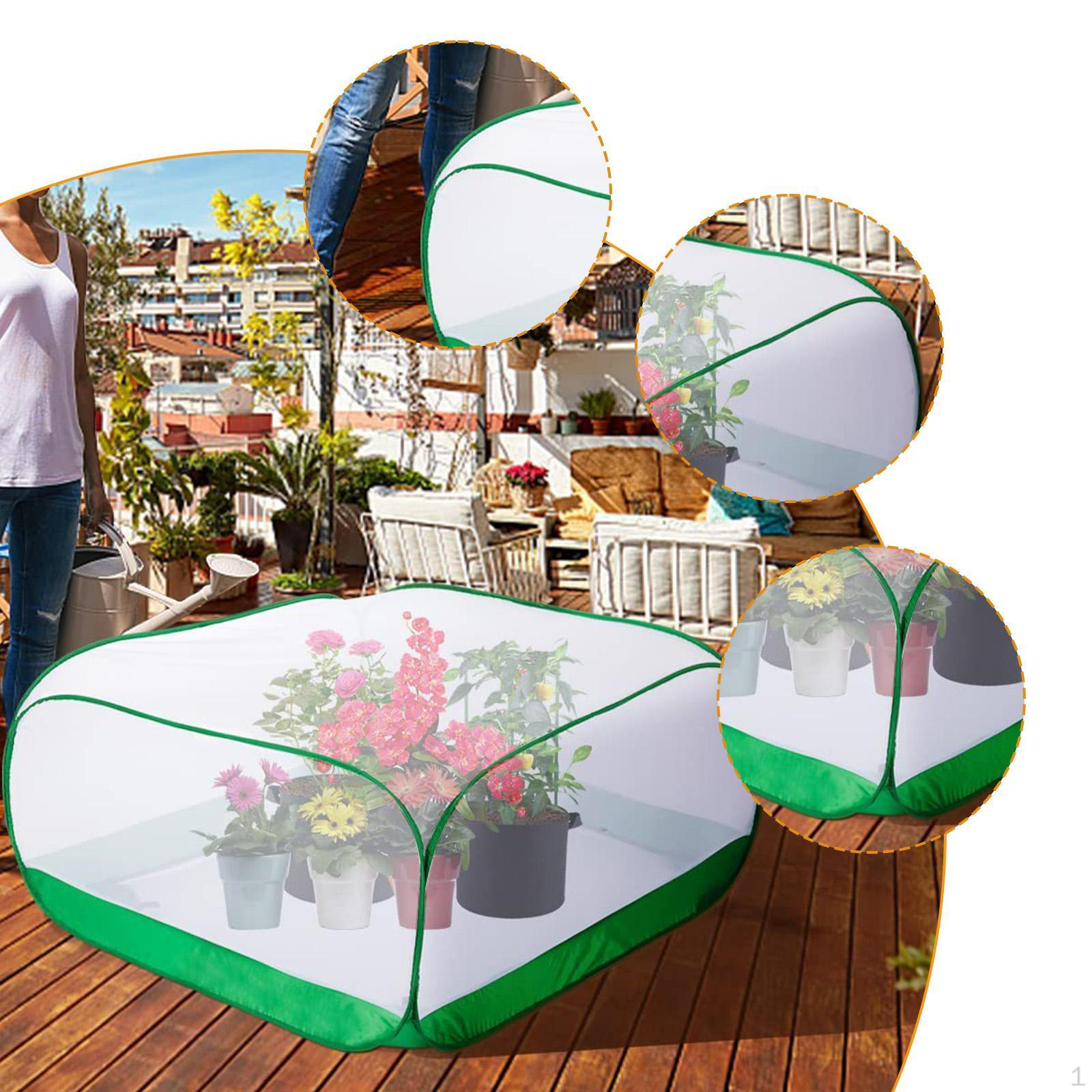 

Сетчатое покрытие для растений на высокой грядке, для птиц, кур, животных, барьерное покрытие, садовый аксессуар, многоразовое использование 120x120x60cm