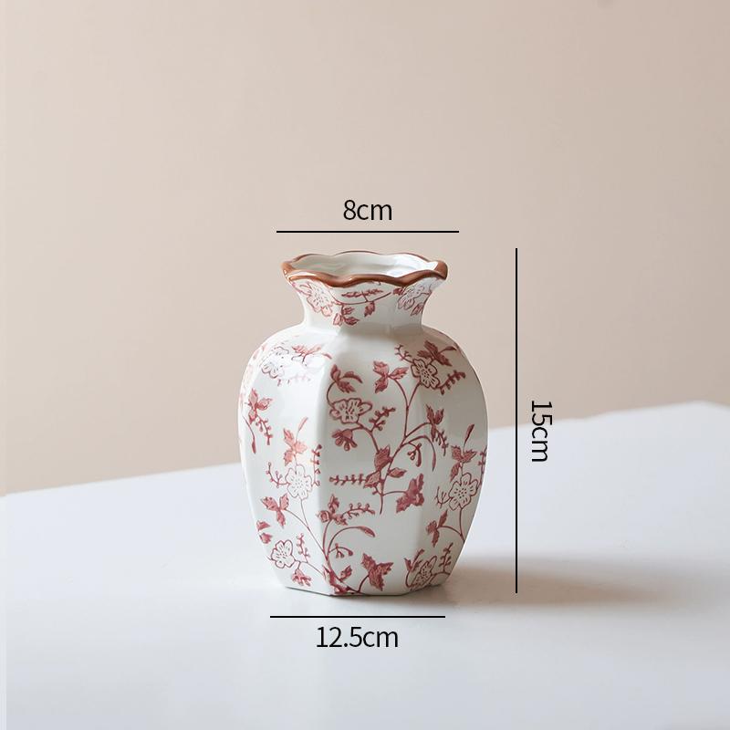 Ceramics Flower Vase Decorative Vase Desktop Ornament Table Decoration Flower Arrangement Holder Ceramic Vase Flower Pot