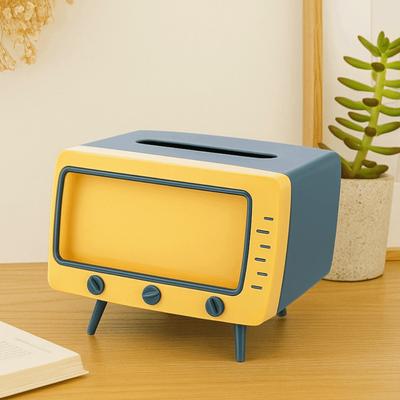 Cute Accessory Retro Tissue Box Holder Multifunctional Creative Desktop Cell Phone Holder Paper Storage Case Kitchen