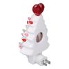Xmas Tree Night Light Ceramic LED Plug Into Wall Decorative Lamp for Home Kids Room Bedroom Hallway 