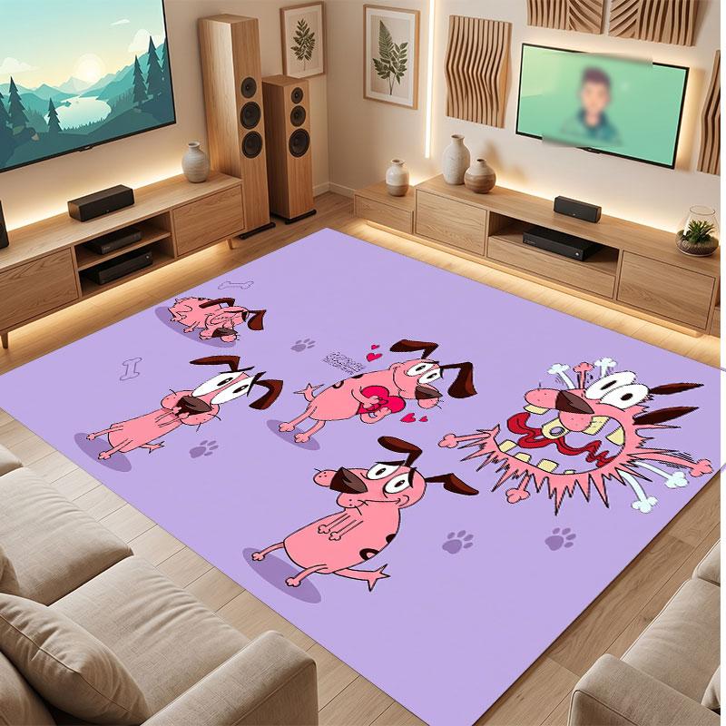 Courage the Cowardly Dog Rug Soft Thick Non Slip Floor Carpet for Bedroom Living Room Home Decor