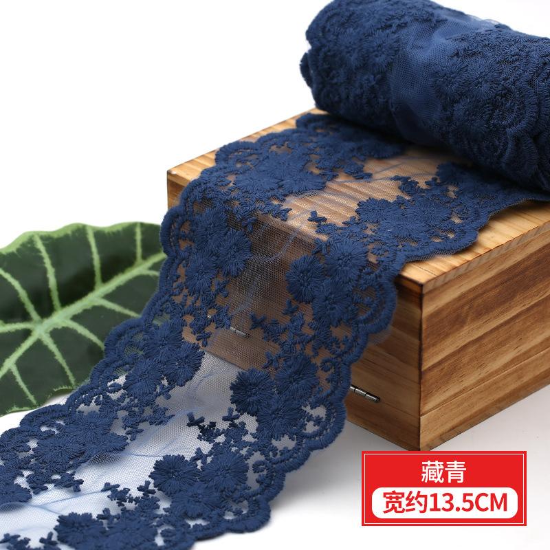 

Цветной кружевной пояс, ажурное кружево, одежда, юбка, одежда, декоративная ткань, черный, белый материал, аксессуары, сделай сам navy blue * 1m