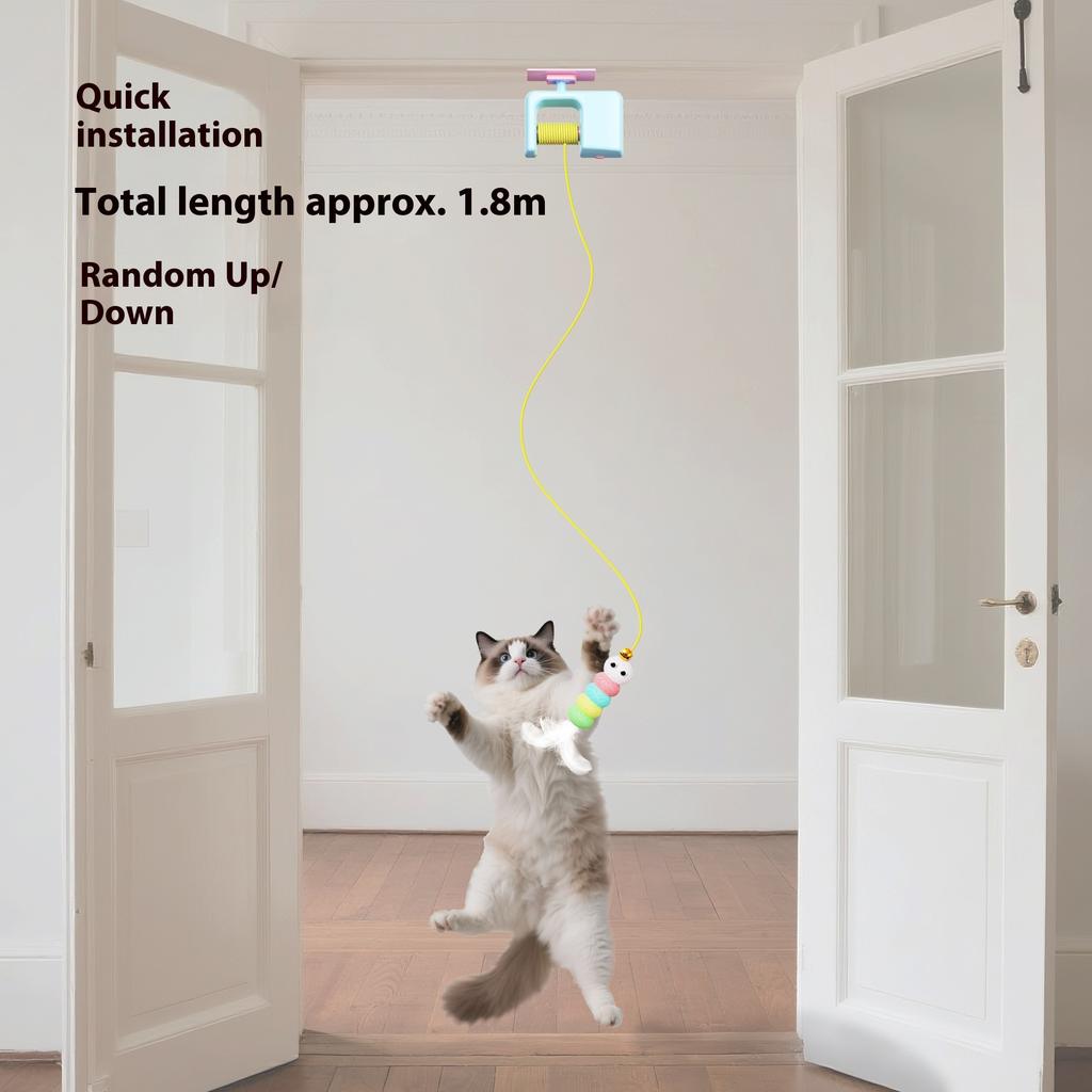 The New Cat Toy Self-hi To Relieve Boredom Cat Yo-yo Toy Consumes Physical Strength Electric Cat Toy