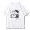 Detective Conan Conan & Haibara Ai Manga Sketch Print T-Shirt | Gosho Aoyama Signature Anime Merch | Unisex Cotton Casual Short Sleeve Tee