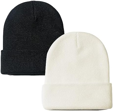 Rosoz Unisex Winter Beanie Cuffed Knit Skull Cap for Men and Women