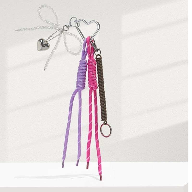 

Heart Shaped Pendant, Key Pendant, Backpack Pendant One Size рожевий