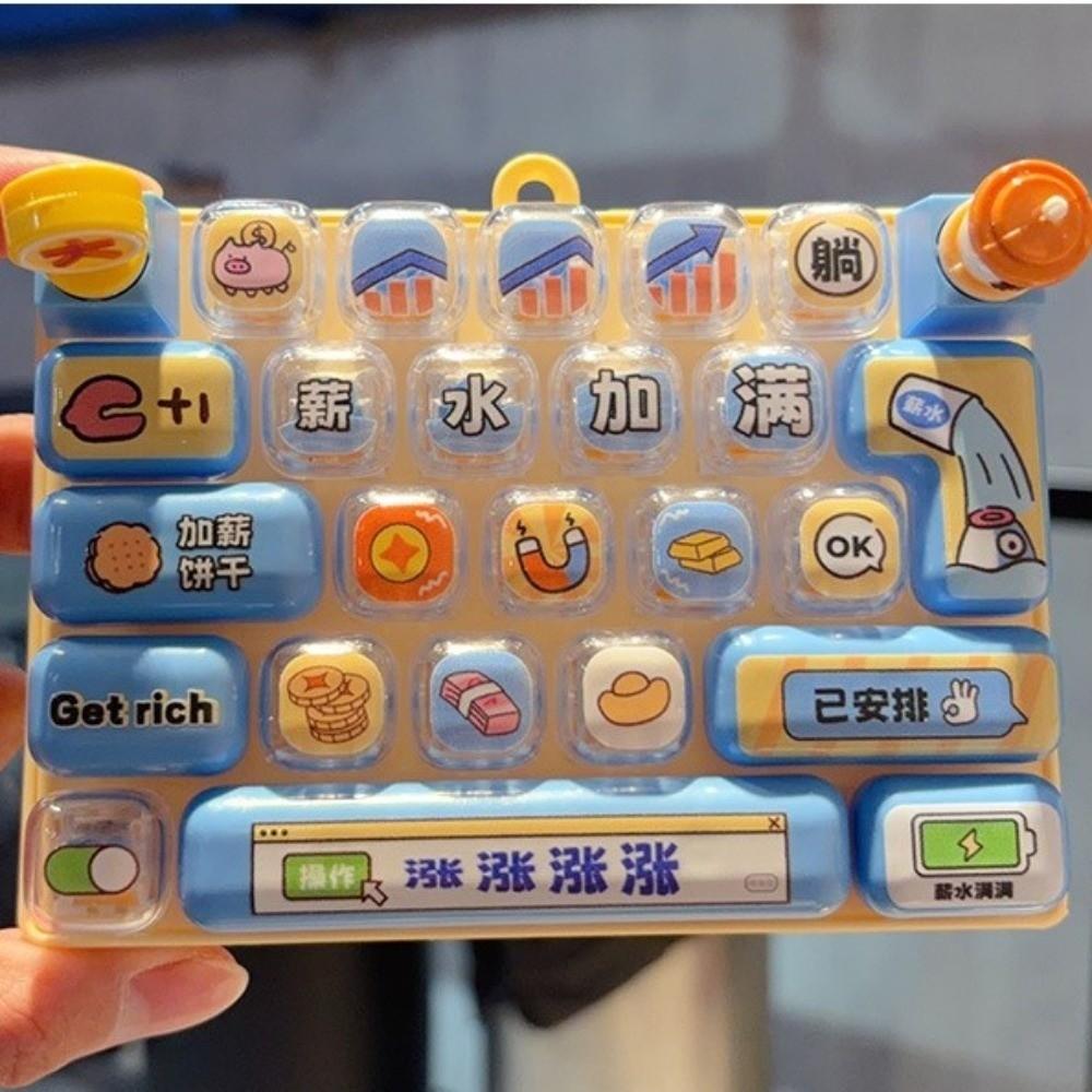 Pressable Keys 26 Keys Keyboard Keychain Rotatable Keyboard Clicker Keychain  Backpack Decor