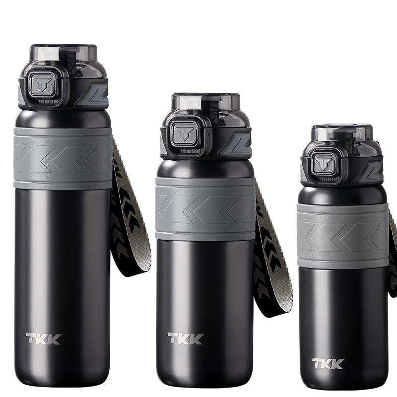 

Термос TKK SUS-316, большая емкость, вакуумная кружка, холодоизоляция, портативный ремень с термофлягой для чая, бутылка для воды 500ml серый