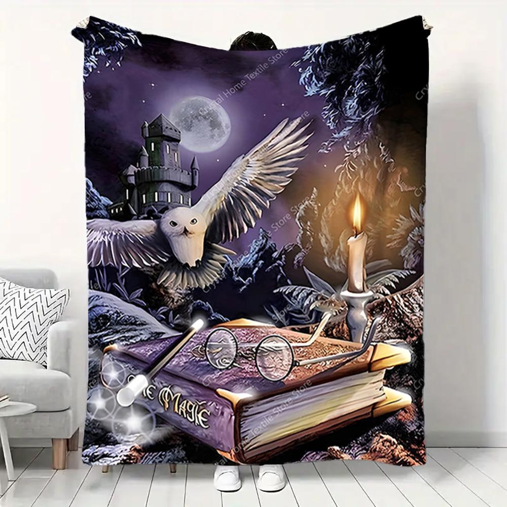Eagle Book Cartoon Image Printed Blanket Adult Blanket Soft and Warm Bedding for Bed Sofa Outdoor Travel Cover Blanket Cobertor