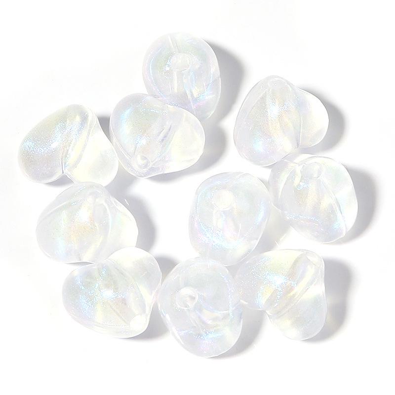 Laserbeschichtete Acryl-Herz- und Blumenperlen für DIY-Armbänder