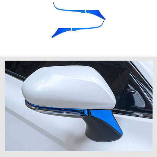 Fit for 2018- Blue Steel Rearview Mirror Decor Strip Trim  Toyota Camry 4PCS