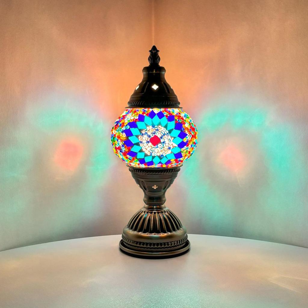 Türkische Handgefertigte Retro Glas Schreibtischlampe - Romantische Kaffeehaus & Salon Dekoration