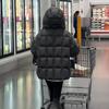 Cappotto Corto Imbottito con Cappuccio Oversize da Donna Giacca Invernale in Cotone Largo Stile Coreano