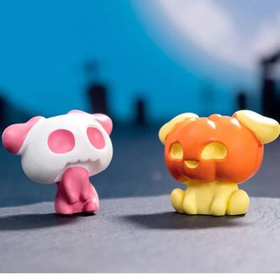 Witch Hat Mini Pumpkin Elf Resin Doll Candy Decorate Hallowmas Doll House Accessories Sitting Props Halloween Elf Miniatures