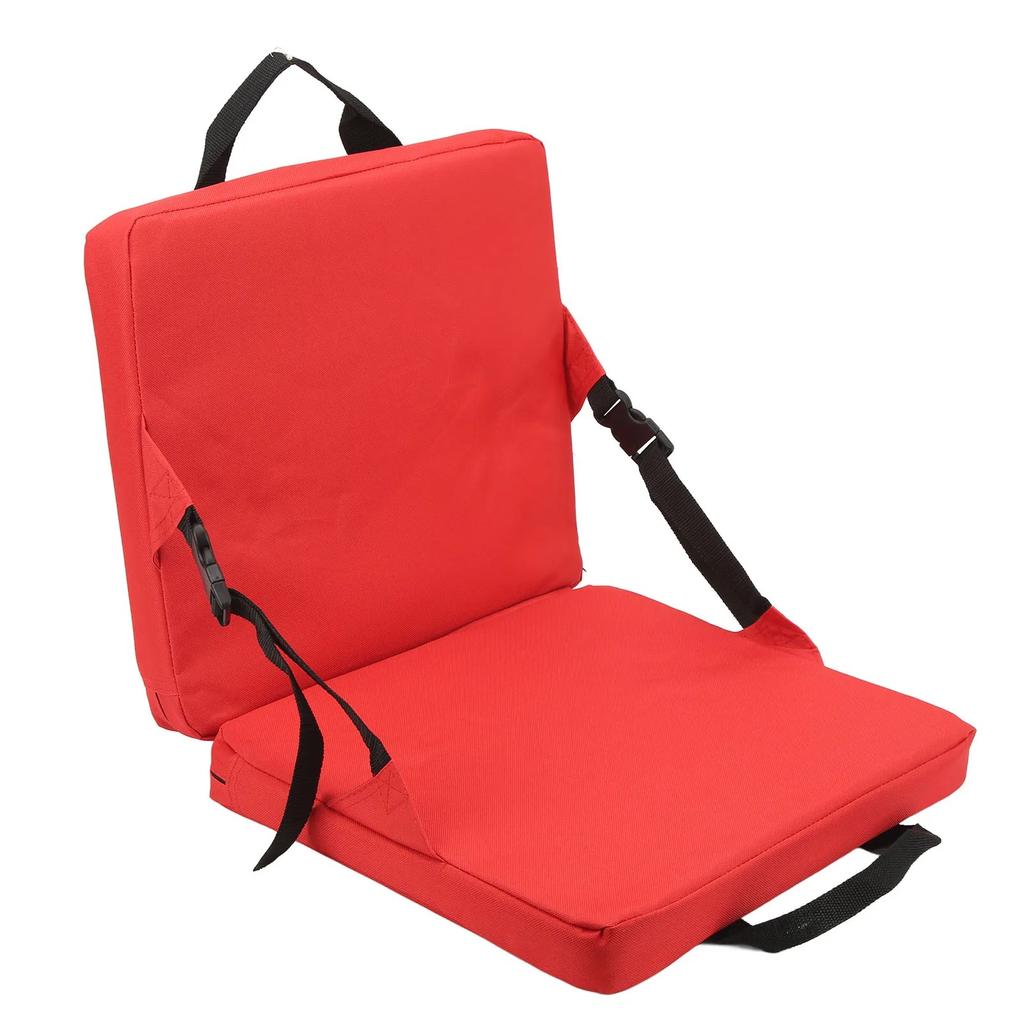 Portable Folding Seat Cushion,Outdoor Foldable Chair with Backrest Soft Sponge Cushion,Back Chair for Stadium and Beach.