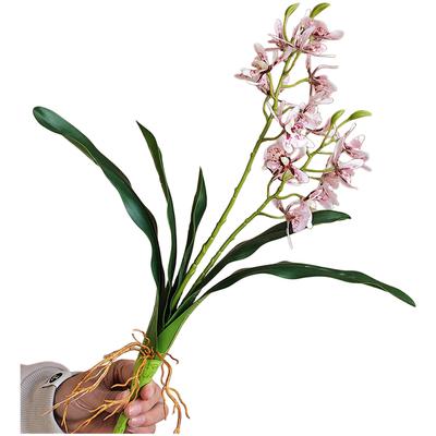 Bendable Stem Phalaenopsis Orchid Photography Props Bendable Wire Stem Lifelike Foliage Plastic Construction Adjustable Stems