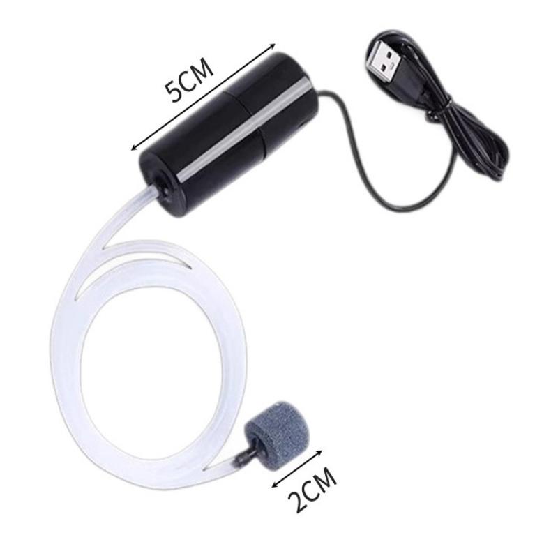 Тихий кисневий насос Маленький кисневий насос Портативний Міні USB-зарядка Акваріумний кисневий насос Рибництво Акваріумні товари