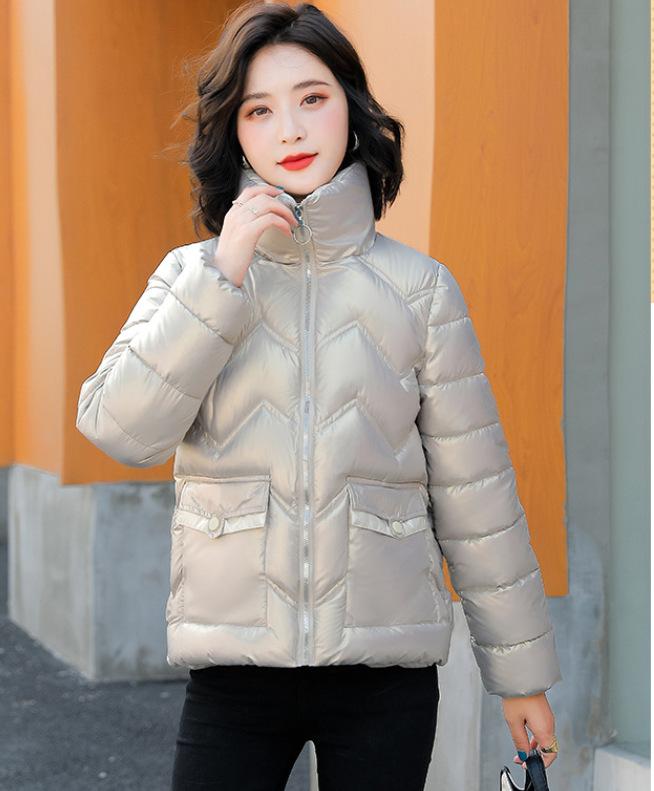 Winter new down cotton-padded clothes women's short student bread clothes colored hooded long-sleeved loose small cotton-padded jackets leave-in